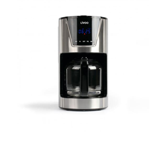 CafetIére electrique LIVOO 12 Tasses 900W Silver et Noir (DOD172) CafetIére electrique LIVOO 12 Tasses 900W Silver et Noir (DOD172)